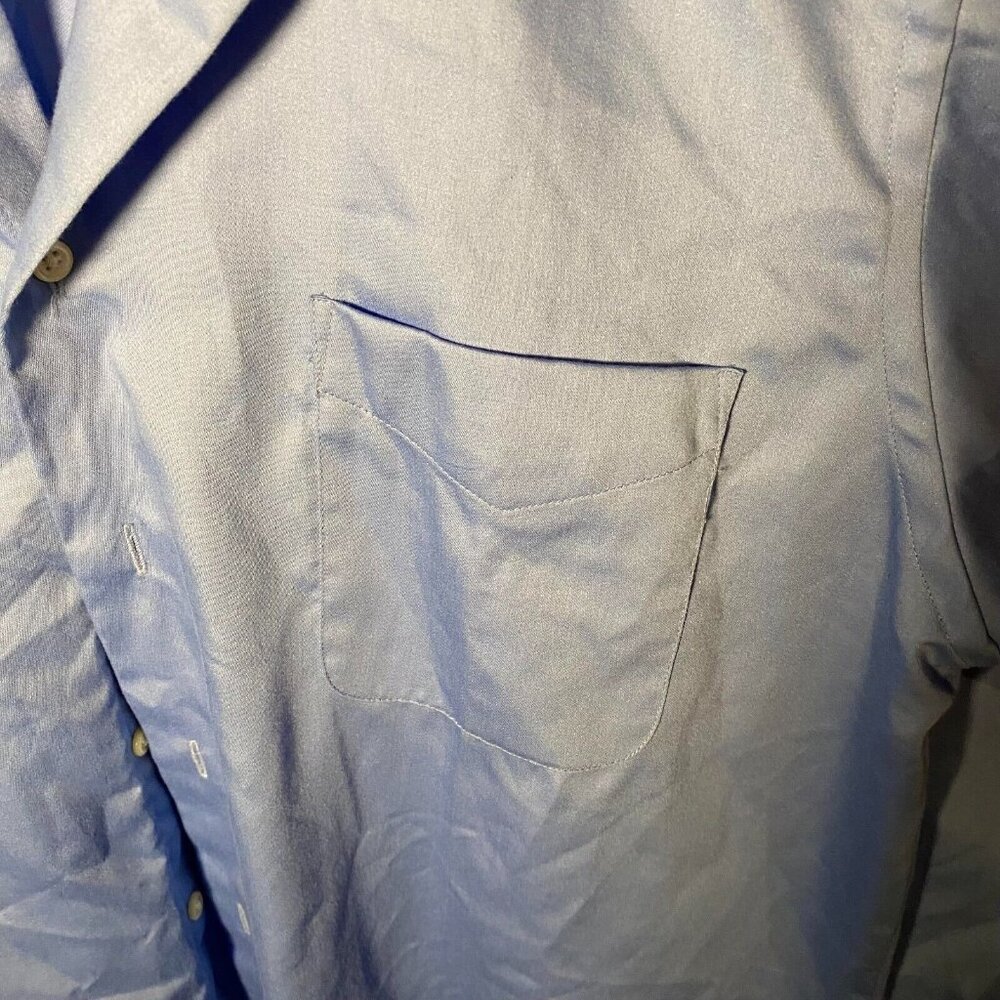 Geoffrey Beene Regular Fit Mens Blue Button Down Long Sleeve Shirt Size‎ Large - Picture 4 of 10